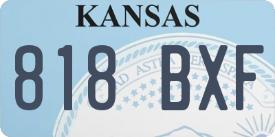 KS license plate 818BXF