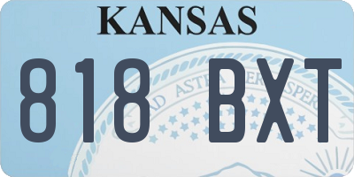 KS license plate 818BXT