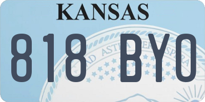 KS license plate 818BYO