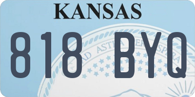 KS license plate 818BYQ