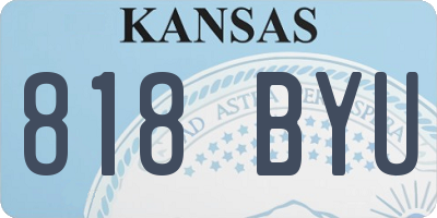KS license plate 818BYU