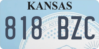KS license plate 818BZC