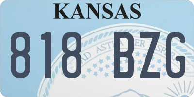 KS license plate 818BZG