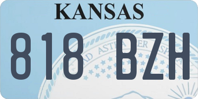KS license plate 818BZH