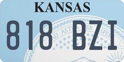 KS license plate 818BZI