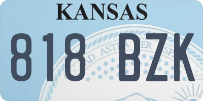 KS license plate 818BZK