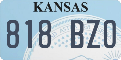 KS license plate 818BZO