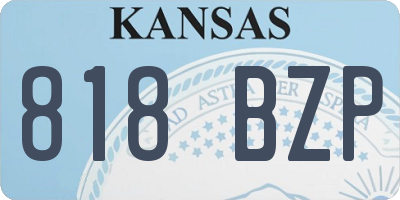 KS license plate 818BZP