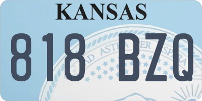 KS license plate 818BZQ