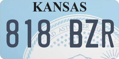 KS license plate 818BZR