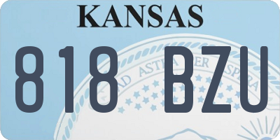 KS license plate 818BZU