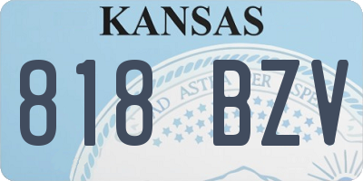 KS license plate 818BZV