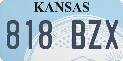 KS license plate 818BZX