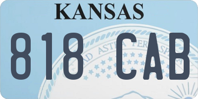 KS license plate 818CAB