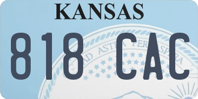 KS license plate 818CAC