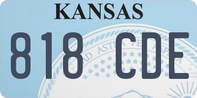KS license plate 818CDE