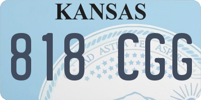 KS license plate 818CGG