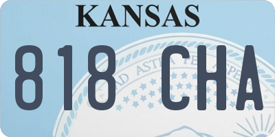KS license plate 818CHA