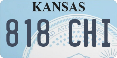 KS license plate 818CHI