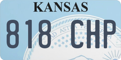 KS license plate 818CHP