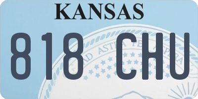 KS license plate 818CHU