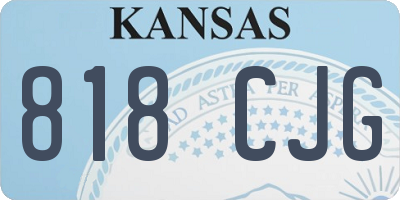 KS license plate 818CJG