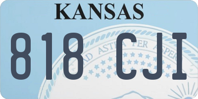 KS license plate 818CJI