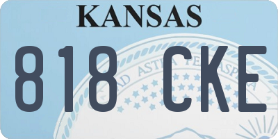 KS license plate 818CKE