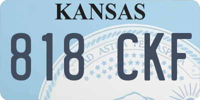 KS license plate 818CKF