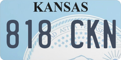 KS license plate 818CKN