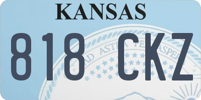 KS license plate 818CKZ