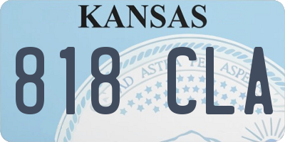 KS license plate 818CLA