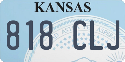 KS license plate 818CLJ