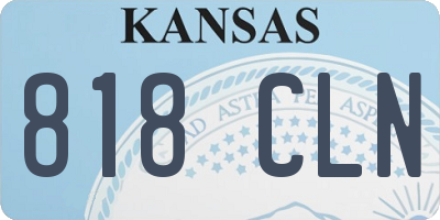 KS license plate 818CLN