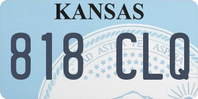 KS license plate 818CLQ