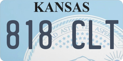 KS license plate 818CLT