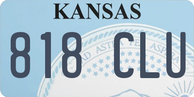 KS license plate 818CLU