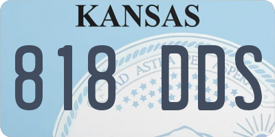 KS license plate 818DDS