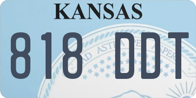 KS license plate 818DDT