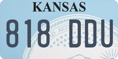 KS license plate 818DDU