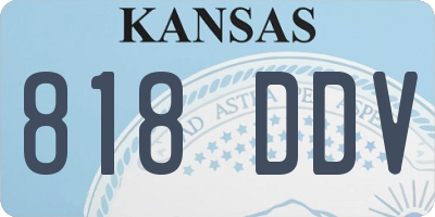 KS license plate 818DDV