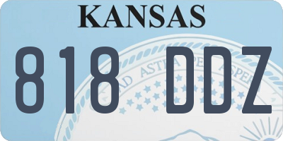 KS license plate 818DDZ