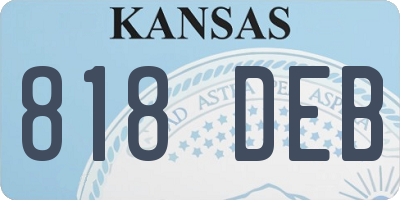 KS license plate 818DEB