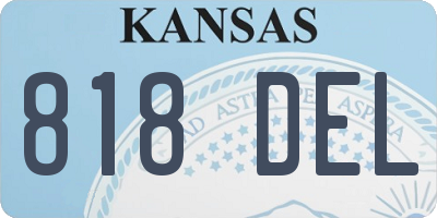 KS license plate 818DEL