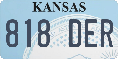 KS license plate 818DER