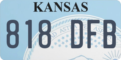 KS license plate 818DFB