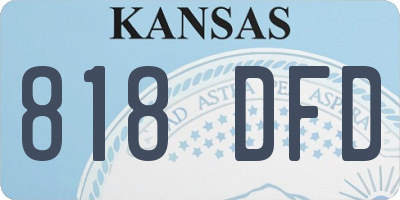 KS license plate 818DFD
