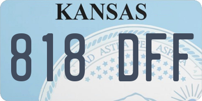 KS license plate 818DFF