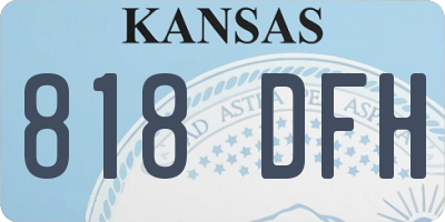 KS license plate 818DFH