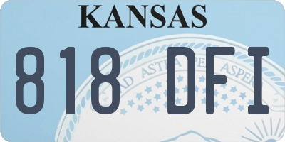 KS license plate 818DFI